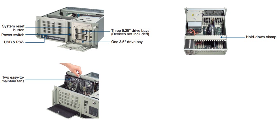 คอมพิวเตอร์อุตสาหกรรม Advantech IPC-610 / 705VG / I5-6500 / 8G / 1T / DVD / K + M2