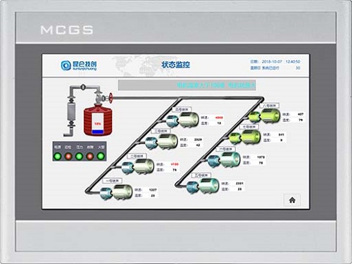 MCGS TPC7022Ni หน่วยความจำอินเทอร์เฟซเครื่องมนุษย์ 128M