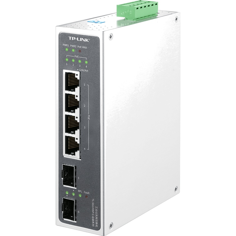 TP-LINK TL-SG2206P สวิตช์ PoE ระดับอุตสาหกรรม สวิตช์แบบจัดการได้ 6 พอร์ตสำหรับกล้องวงจรปิดพร้อมโครงสร้างที่ทนทาน
